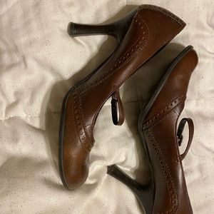 NEW 2inch casual brown leather heels/2 pairs left